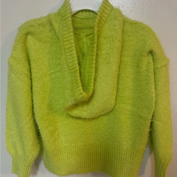 Justice Neon Green Grinch Turtleneck Sweater - Picture 3 of 4